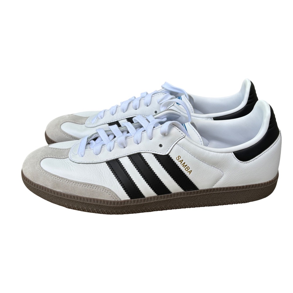 Adidas Samba OG White Black Gum Sole Sneakers Men's Size 11.5